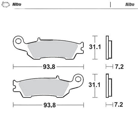 Moto-Master Brakepads Yamaha front: YZ125/250 08-21 front YZ250F 07-20