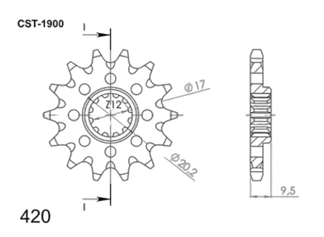 Supersprox Front Sprocket KTM SX65 98- z13