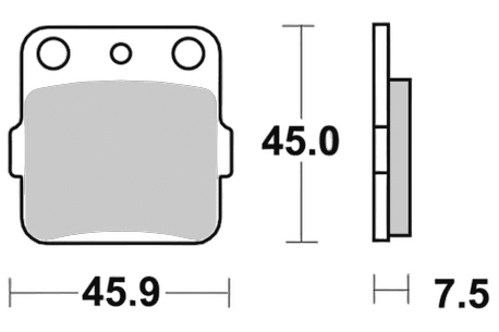 Sbs Brakepads Carbon Silver