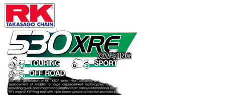RK 530XRE XW-ringchain +CLF(rivet l.)