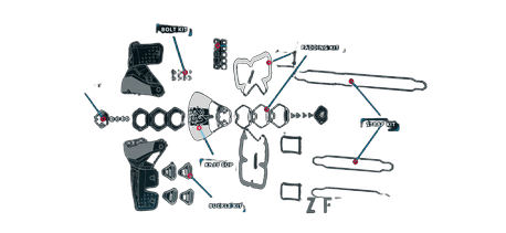 Leatt Buckle kit Z-Fronte pair