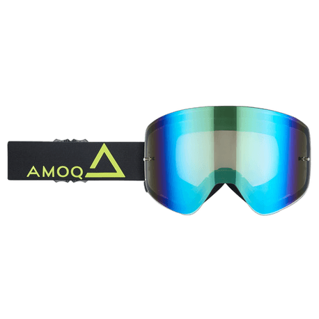 AMOQ MX Goggles Vision Magnetic Black-HiVis - Gold Mirror