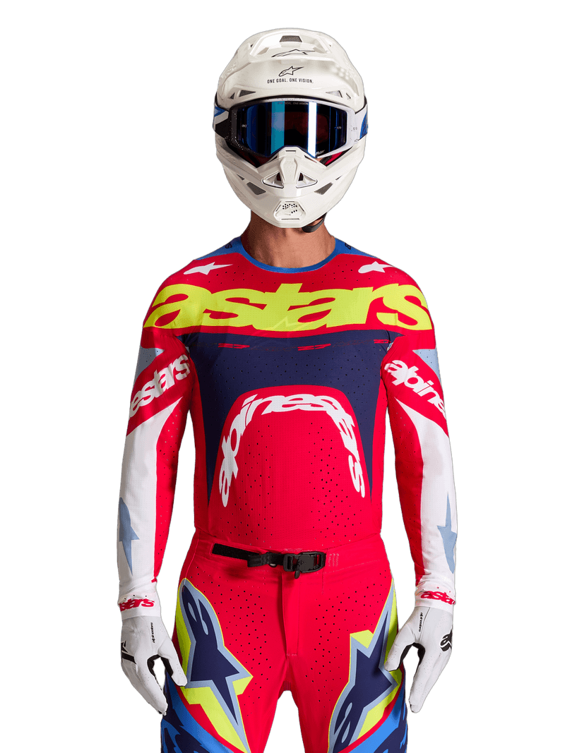Alpinestars Supertech Dyna crosstrøye Rød/Hvit/Blå - bilde 1