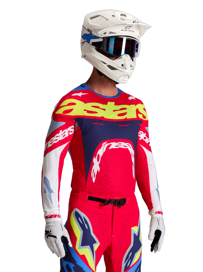 Alpinestars Supertech Dyna crosstrøye Rød/Hvit/Blå - bilde 2