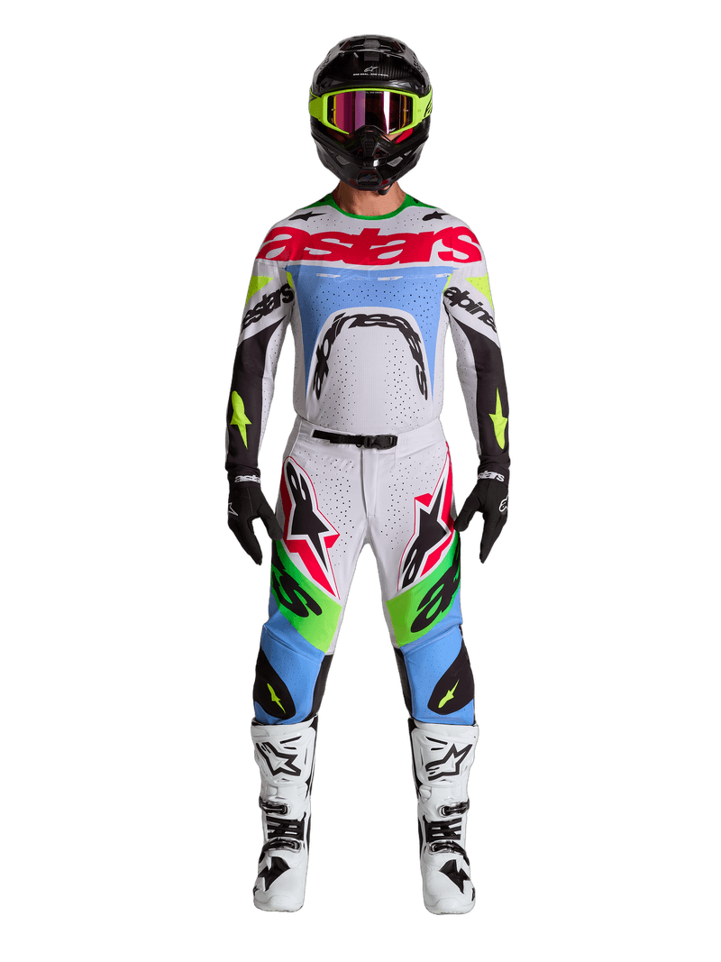 Alpinestars Supertech Dyna crosstrøye Lilla/Grønn Neon/Sort - bilde 4
