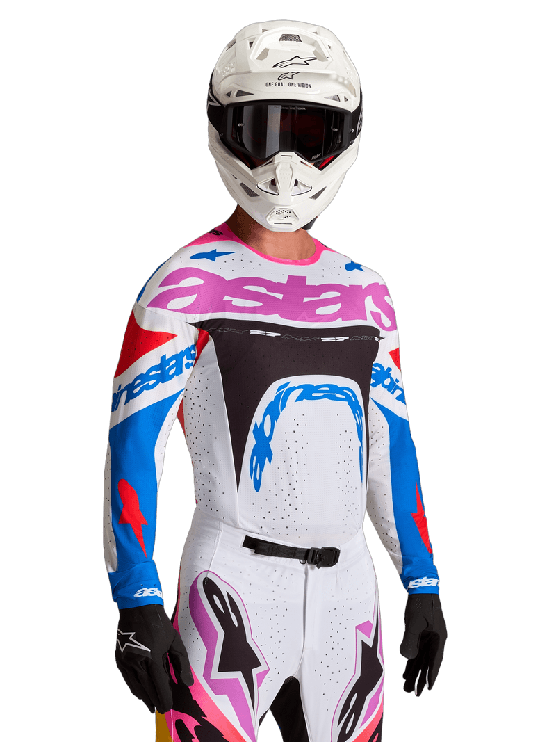 Alpinestars Supertech Dyna crosstrøye Hvit/Blå/Sort/Lilla - bilde 2