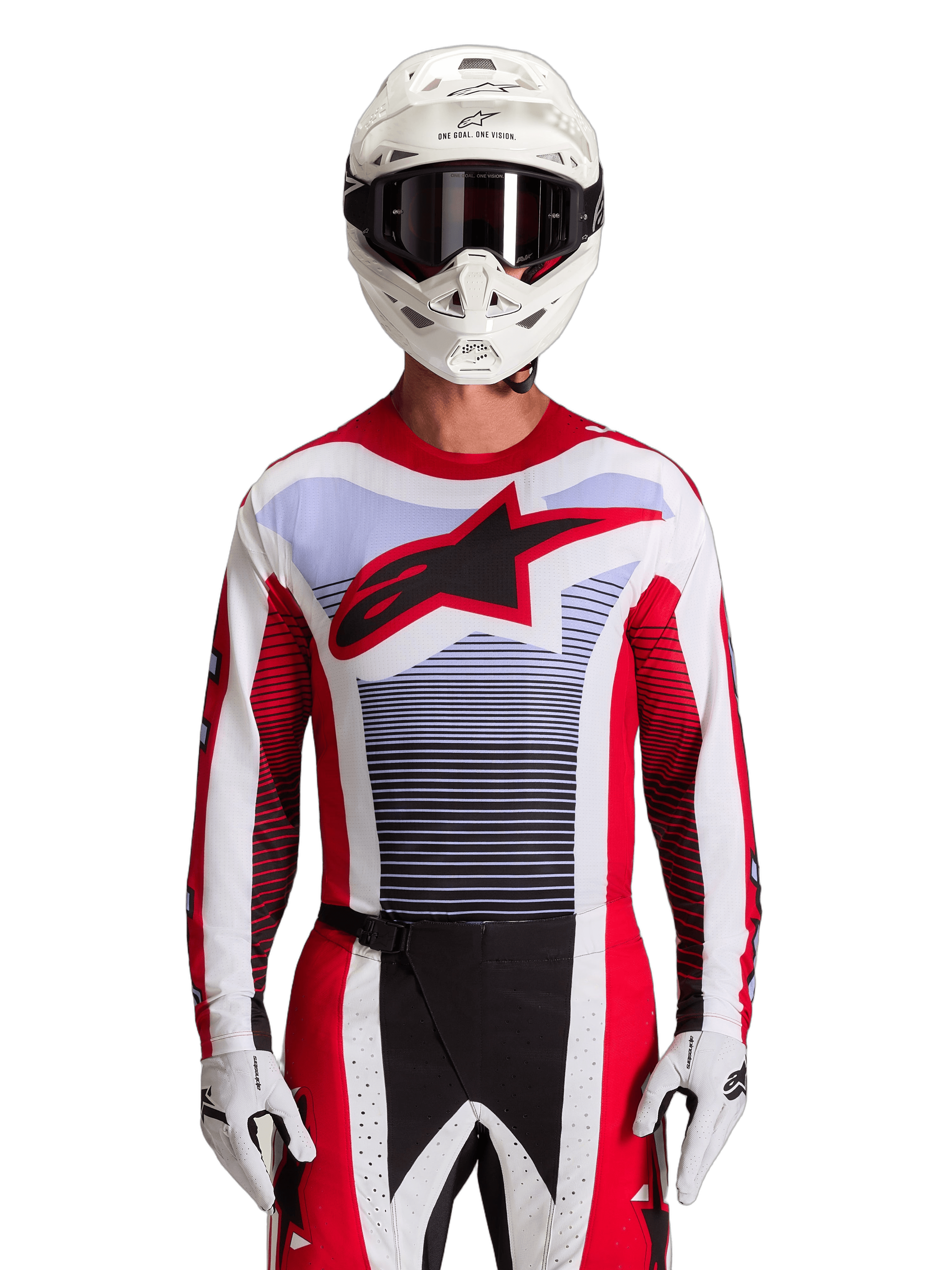 Alpinestars Techstar Maven crosstrøye Rød/Hvit/Lavendel/Sort - bilde 1