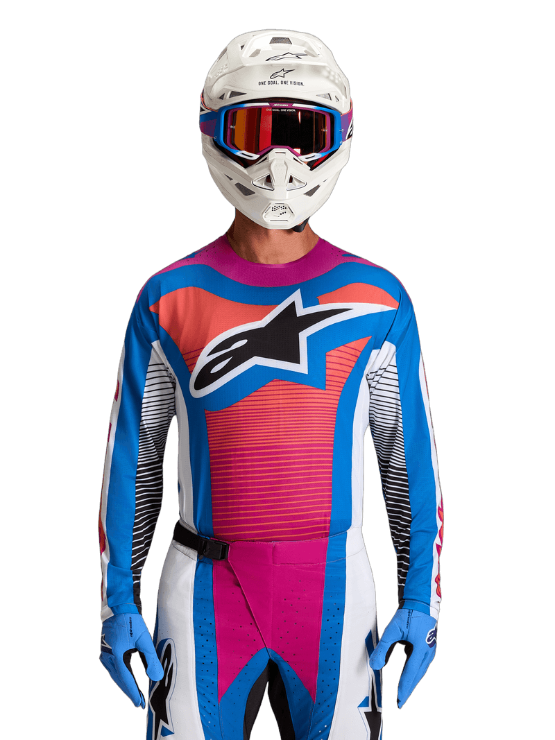 Alpinestars Techstar Maven crosstrøye Hvit/Korall/Blå - bilde 1