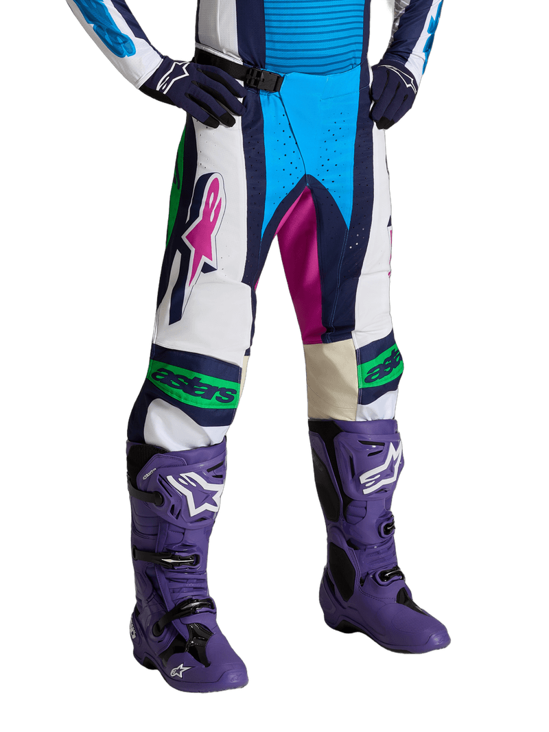 Alpinestars Techstar Maven crossbukse Hvit/Blå/Grønn Neon - bilde 2