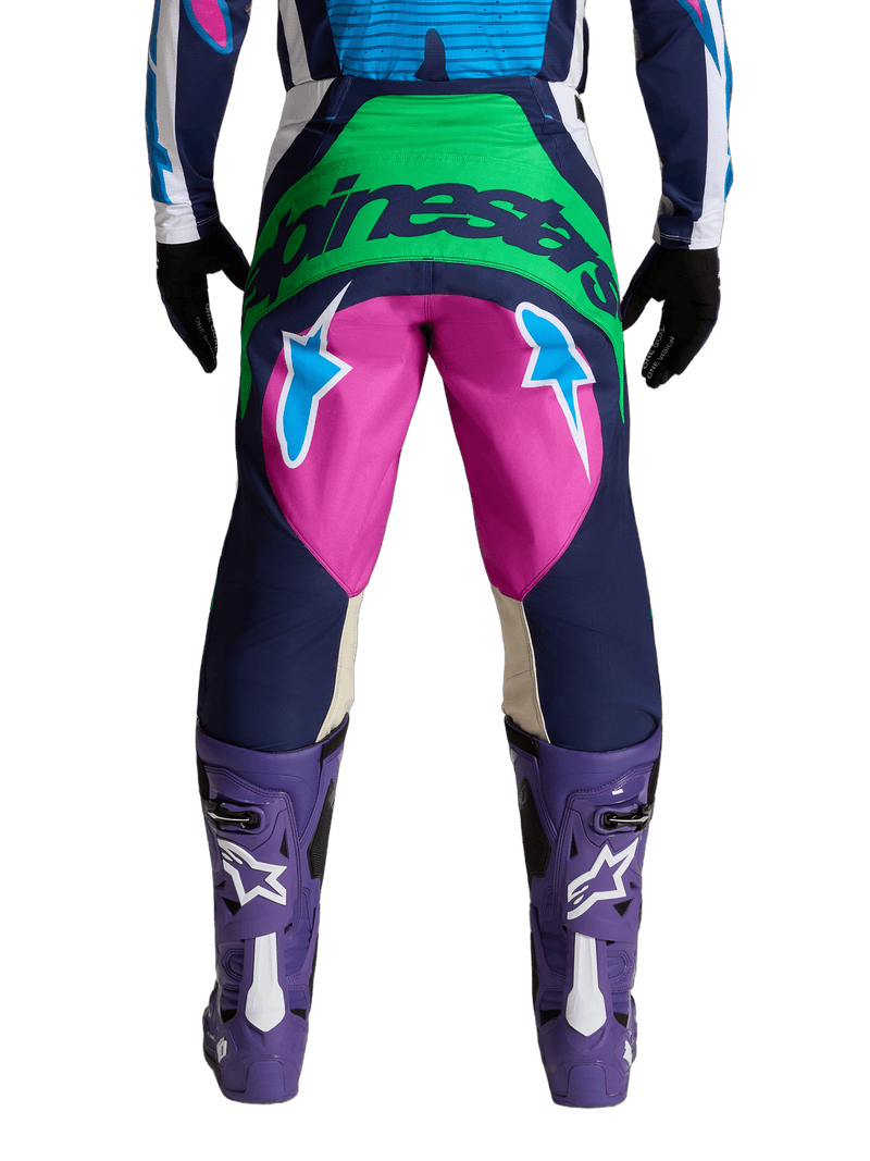 Alpinestars Techstar Maven crossbukse Hvit/Blå/Grønn Neon - bilde 3
