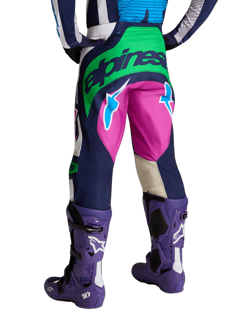 Alpinestars Techstar Maven crossbukse Hvit/Blå/Grønn Neon - bilde 4