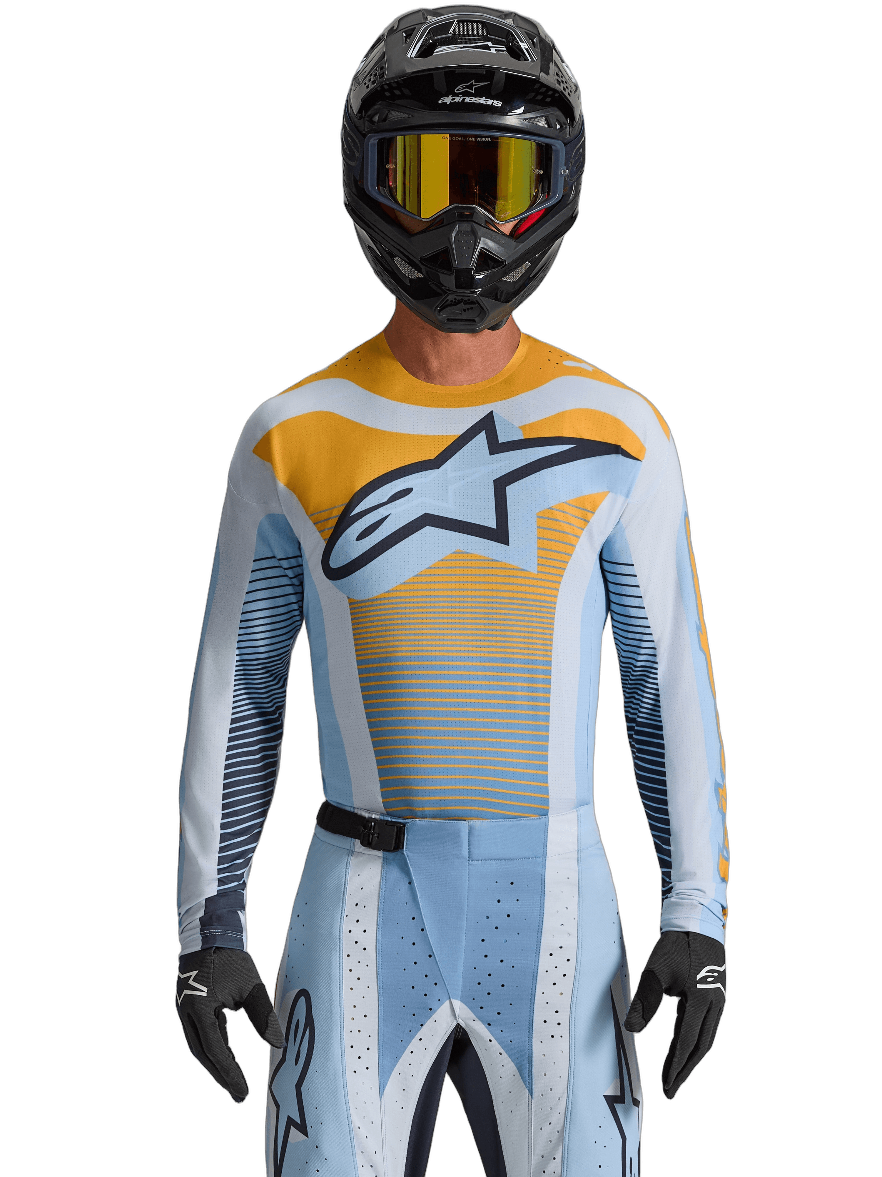 Alpinestars Techstar Maven crosstrøye Blå/Tangerine/Sort - bilde 1
