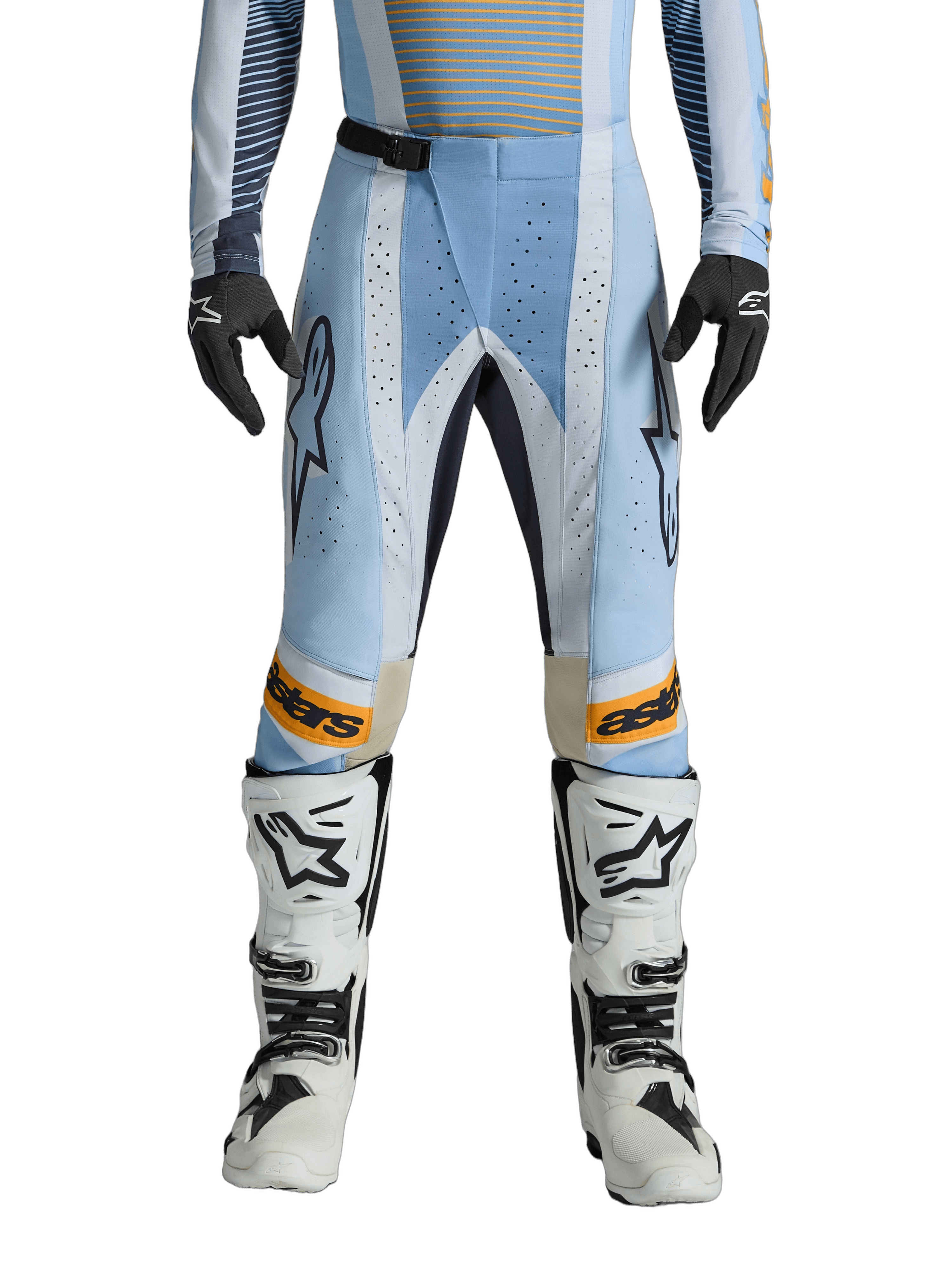 Alpinestars Techstar Maven crossbukse Blå/Tangerine/Sort - bilde 1