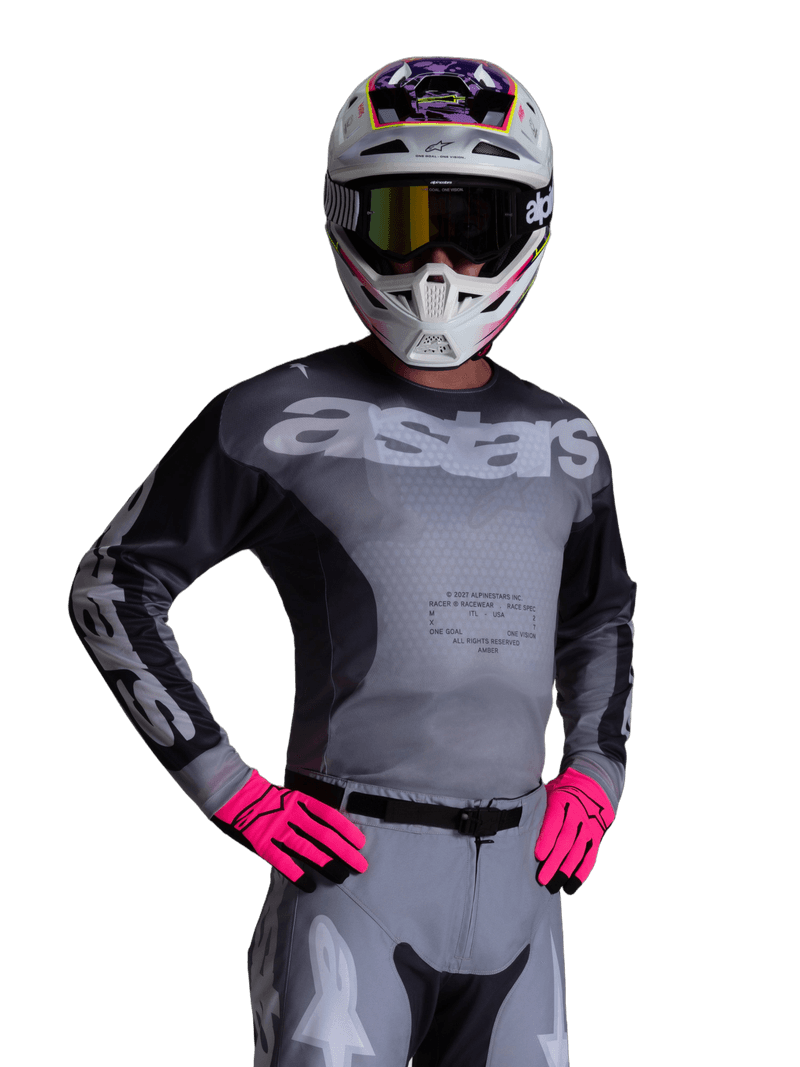 Alpinestars Racer Amber crosstrøye Grå/Lilla - bilde 2