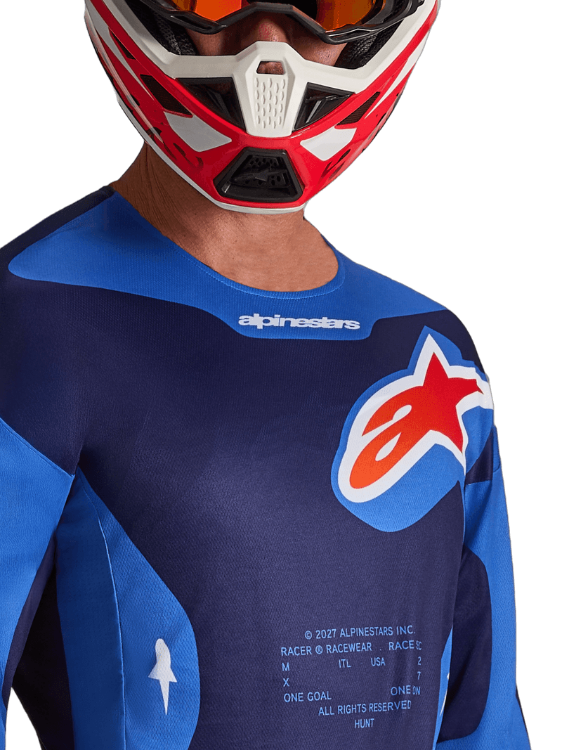 Alpinestars Racer Hunt crosstrøye Blå/Mørk Blå/Rød - bilde 4