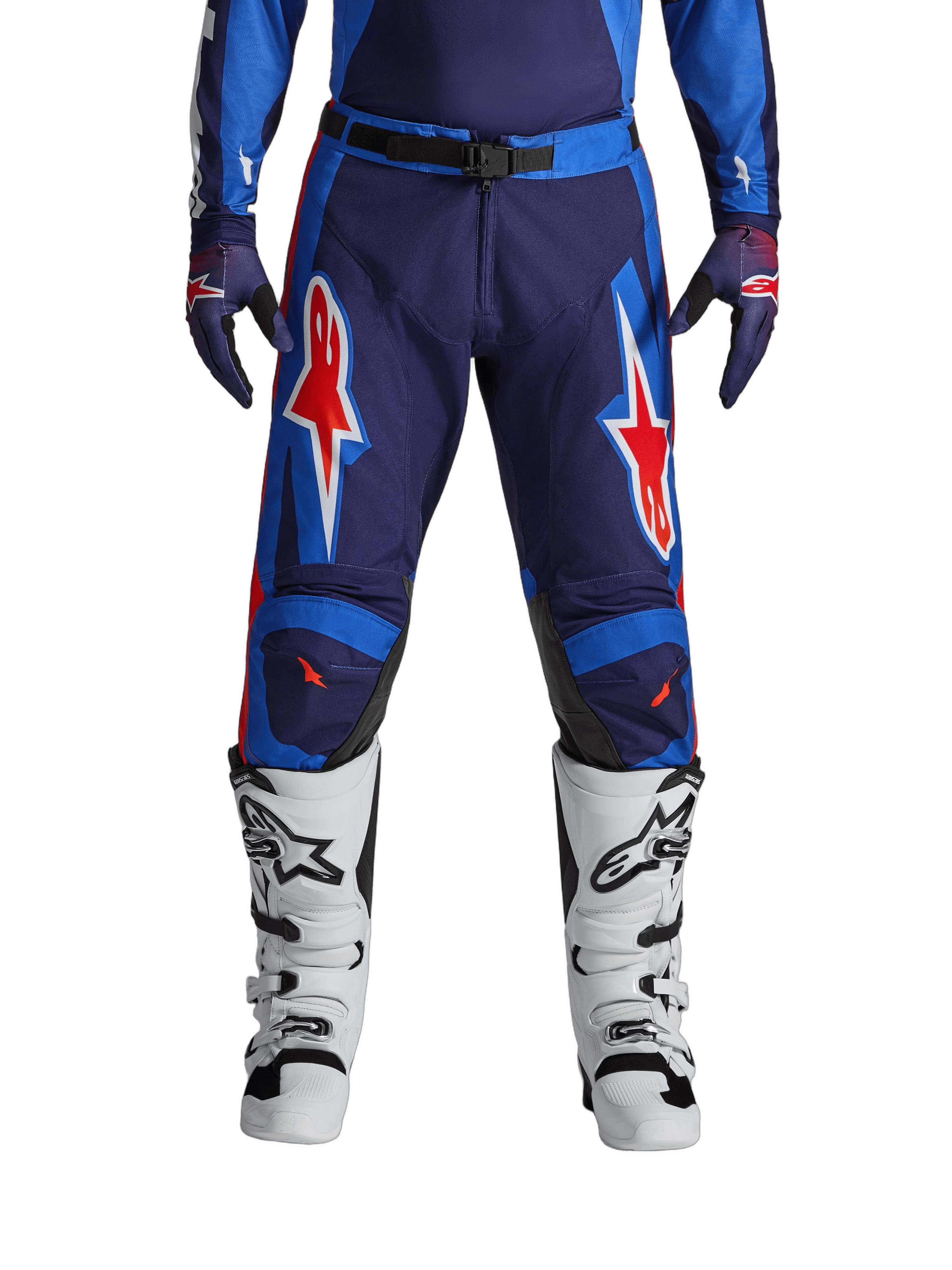 Alpinestars Racer Hunt crossbukse Blå/Mørk Blå/Rød - bilde 1
