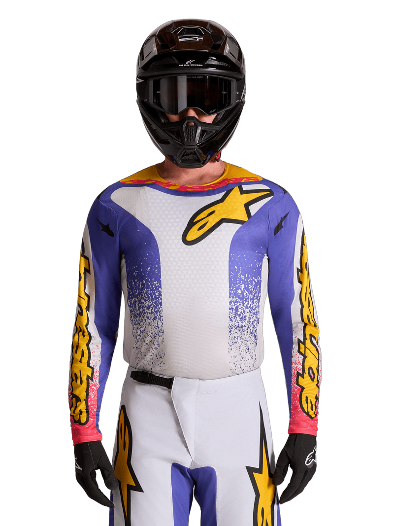 Alpinestars Fluid Drag crosstrøye Lilla/Blå/Gull - bilde 1