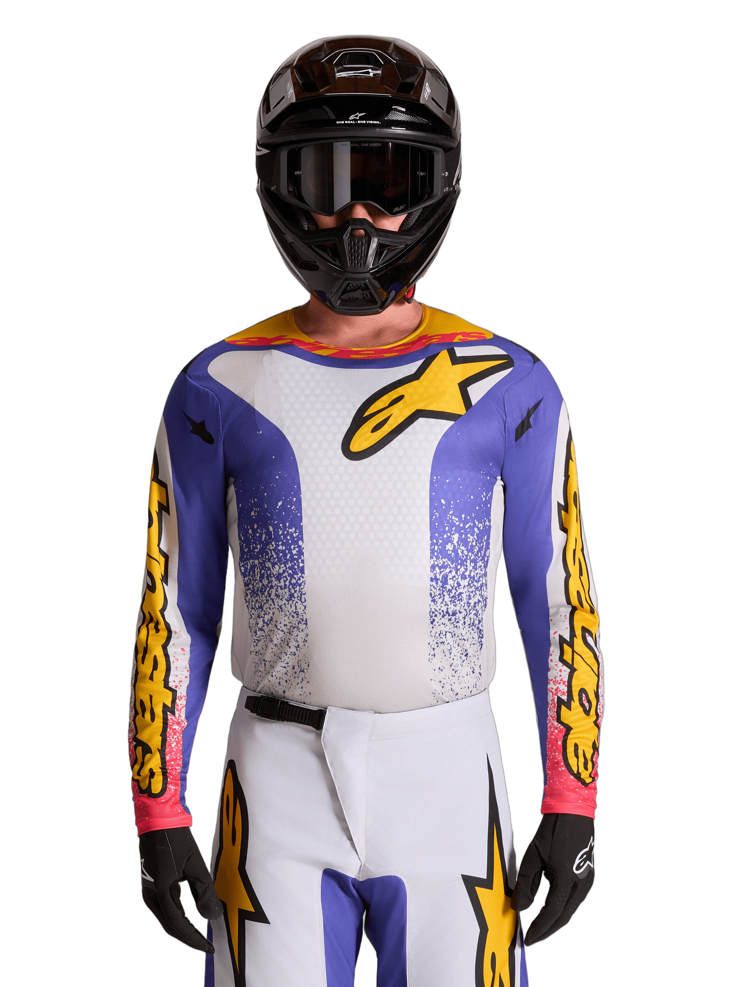 Alpinestars Fluid Drag crosstrøye Lilla/Blå/Gull - bilde 1