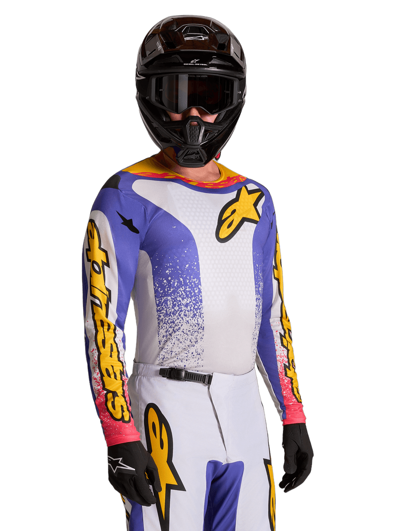 Alpinestars Fluid Drag crosstrøye Lilla/Blå/Gull - bilde 2