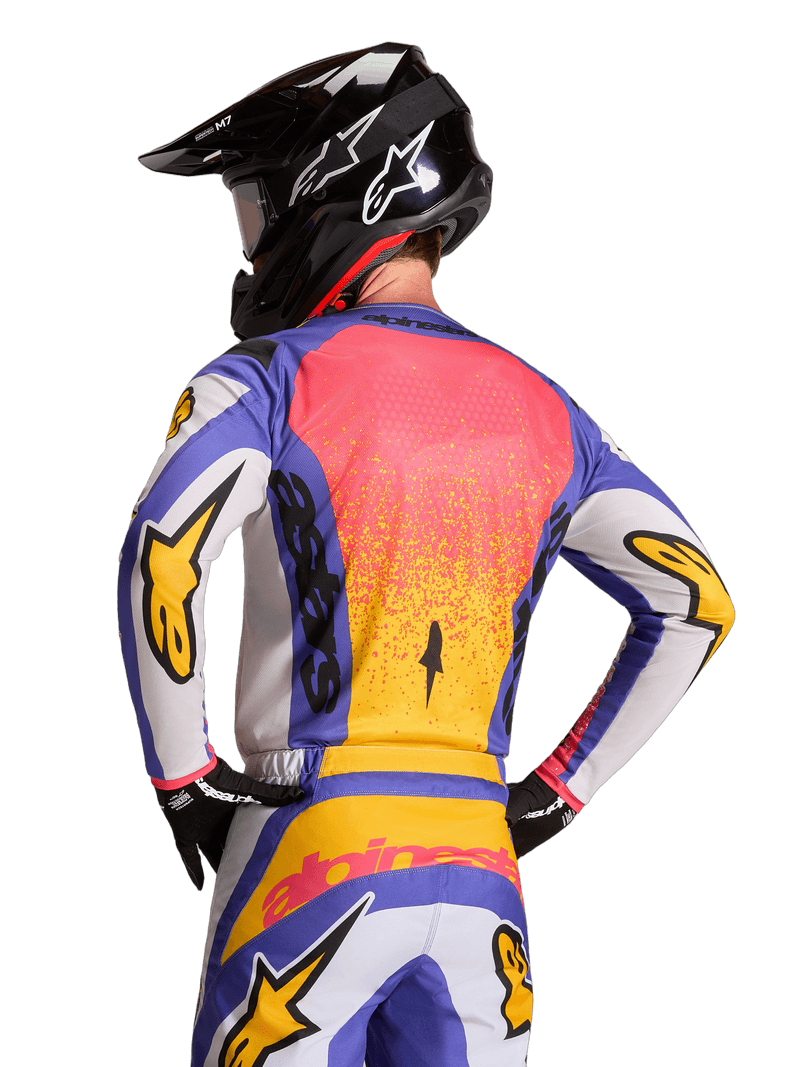 Alpinestars Fluid Drag crosstrøye Lilla/Blå/Gull - bilde 4