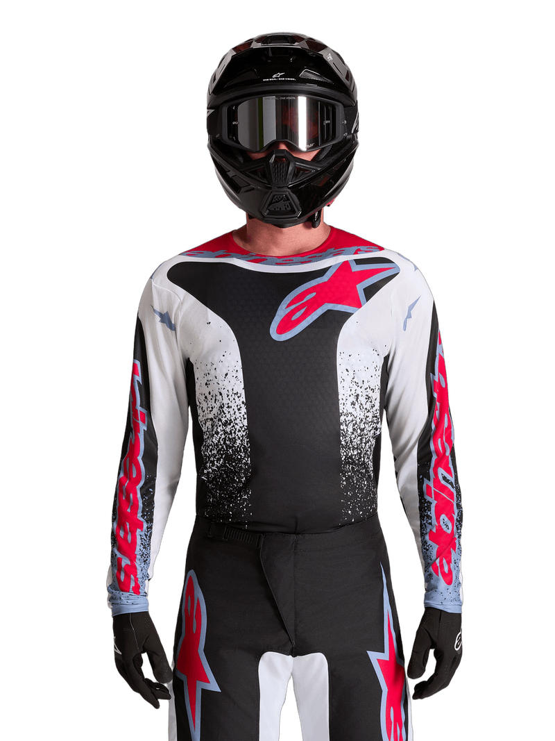 Alpinestars Fluid Drag crosstrøye Sort/Hvit/Blå/Rød Neon - bilde 1