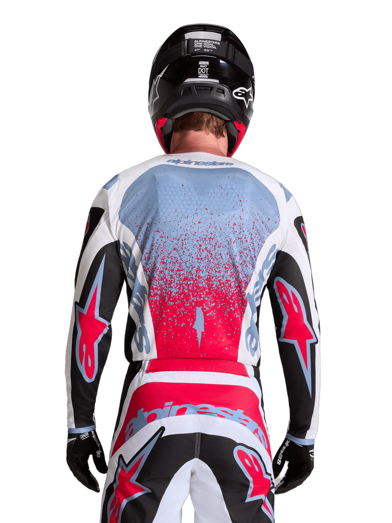 Alpinestars Fluid Drag crosstrøye Sort/Hvit/Blå/Rød Neon - bilde 3