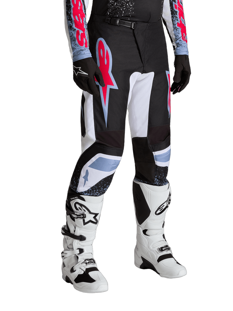 Alpinestars Fluid Drag crossbukse Sort/Hvit/Blå/Rød Neon - bilde 2