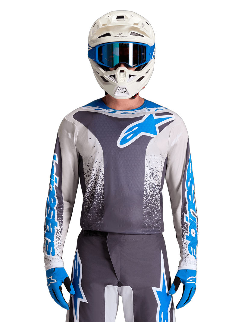 Alpinestars Fluid Drag crosstrøye Grå/Lilla/UCLA-blå - bilde 1