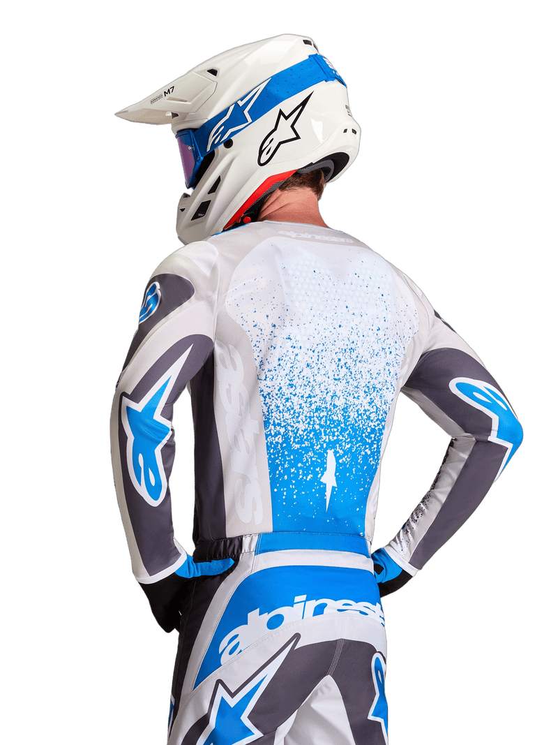 Alpinestars Fluid Drag crosstrøye Grå/Lilla/UCLA-blå - bilde 4