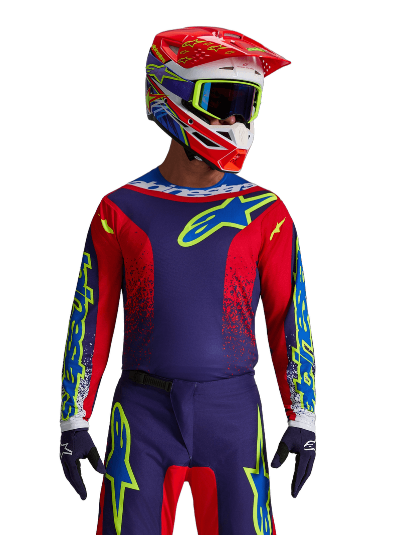 Alpinestars Fluid Drag crosstrøye Blå/Rød/Hvit - bilde 1
