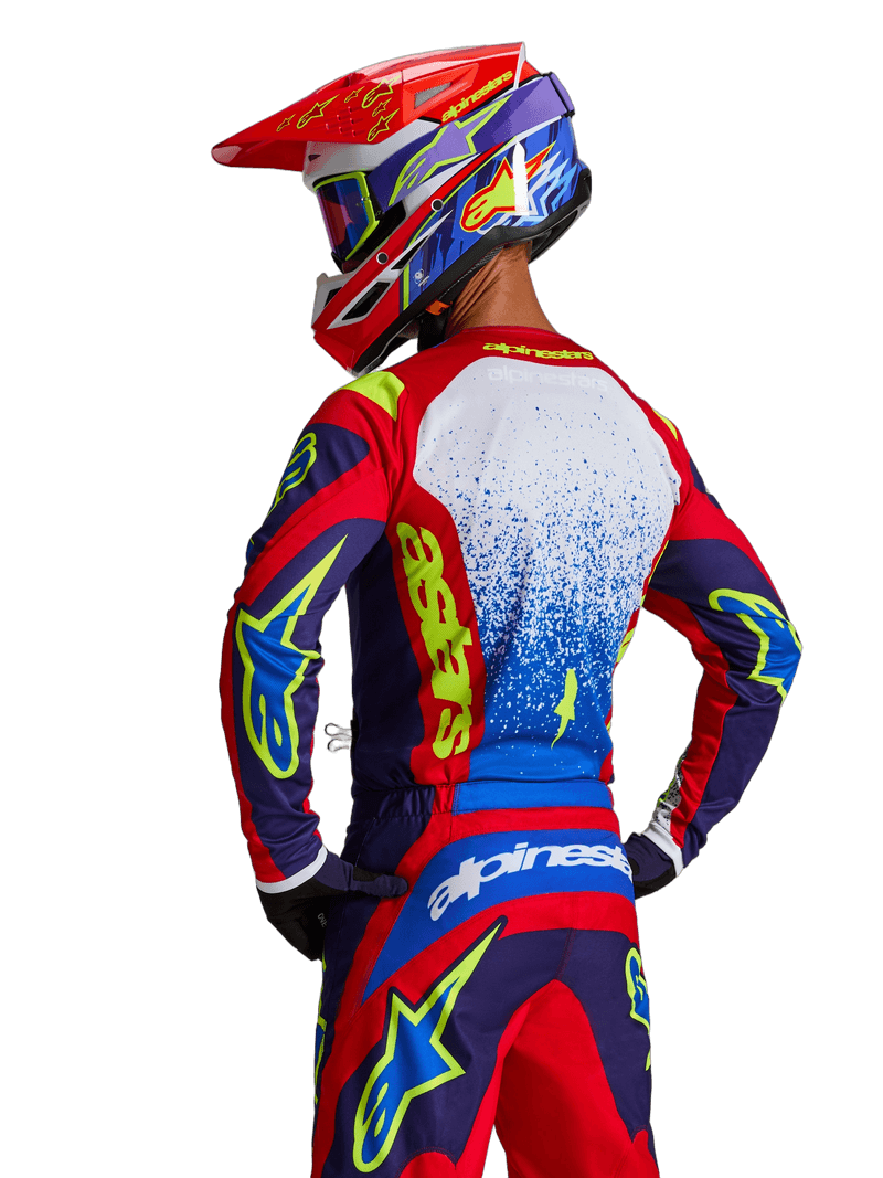 Alpinestars Fluid Drag crosstrøye Blå/Rød/Hvit - bilde 3