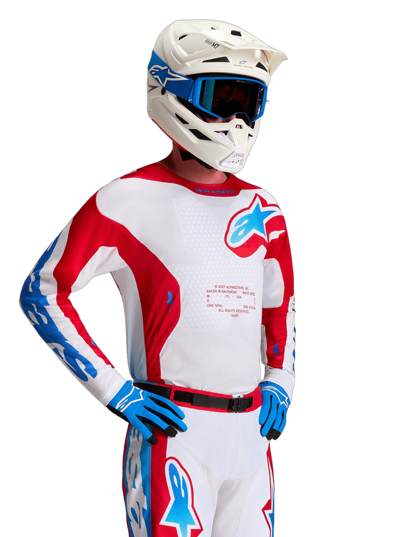 Alpinestars Racer Hunt crosstrøye Rød/UCLA-blå - bilde 2