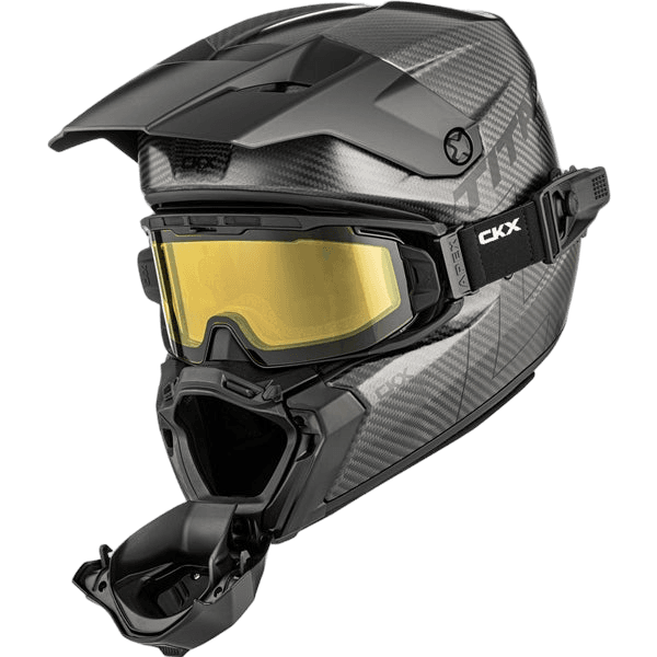 CKX Titan AMS hjelm matt karbon med briller