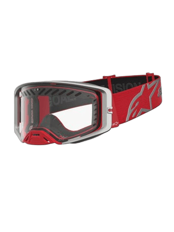 Alpinestars Goggle Supertech Dura Air Fluid Red Silver Clear