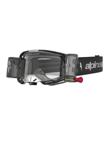 Alpinestars Goggle Vision 8 Amber Roll-Off Black Silver Clear