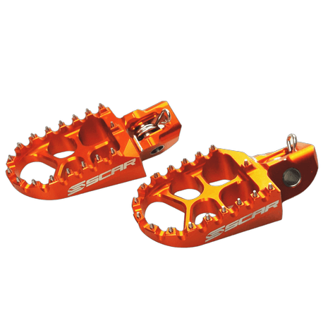 Scar Evolution Footpegs KTM/Husqvarna/GasGas SX/F 16-22, EXC/F 17-23, SX85 18-24, oransje