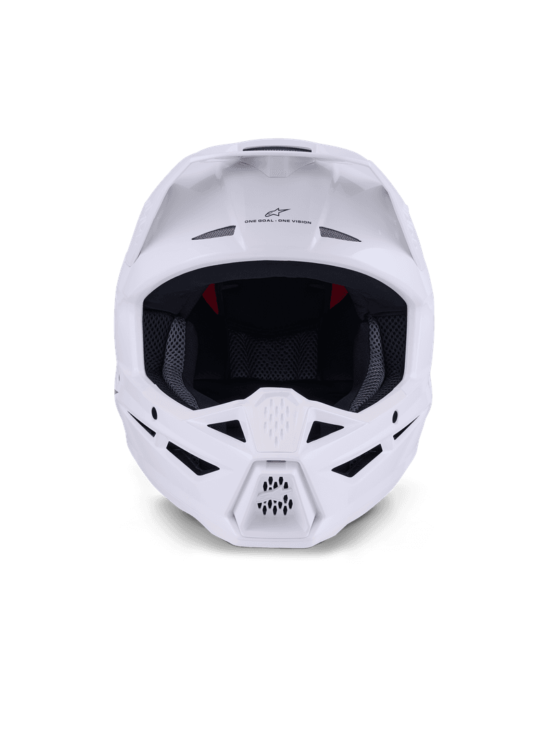 Alpinestars S-M3 Solid hjelm hvit blank