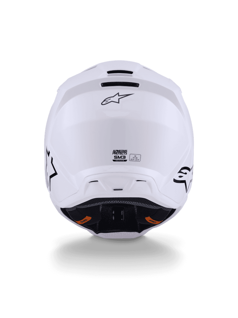 Alpinestars S-M3 Solid hjelm hvit blank