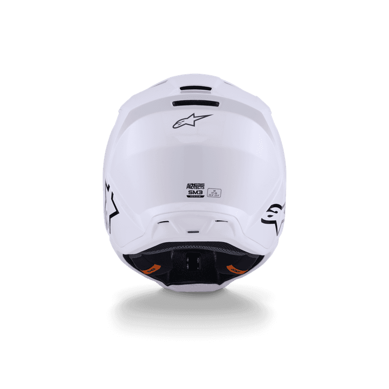 Alpinestars S-M3 Solid hjelm hvit blank
