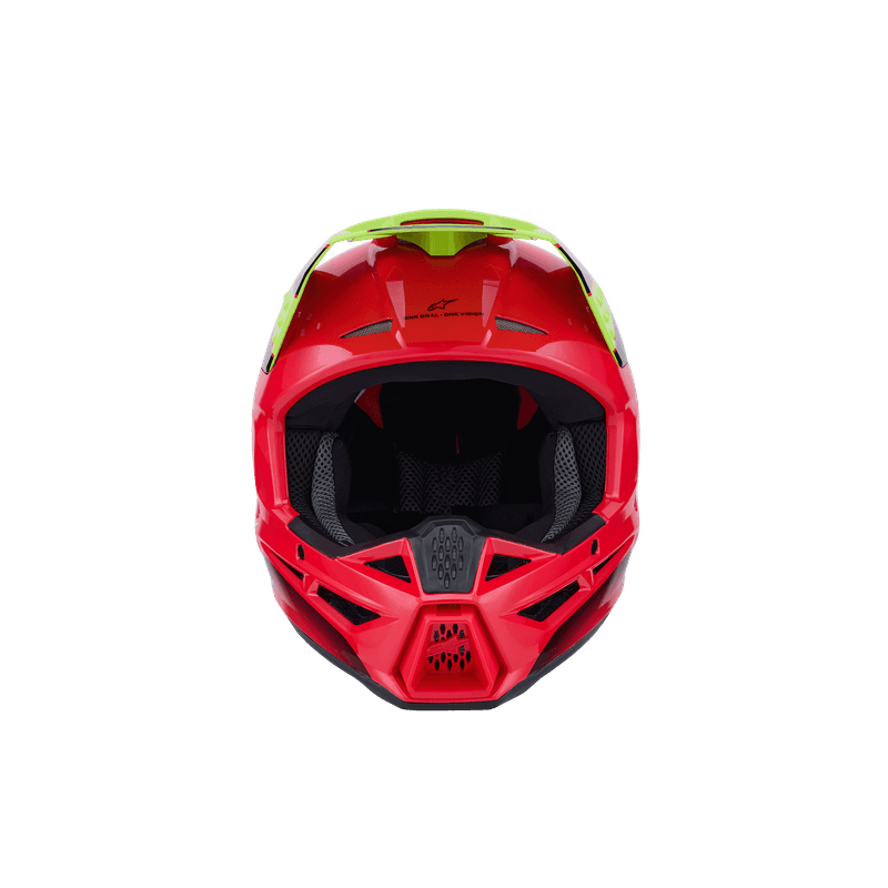 Alpinestars S-M3 Fray hjelm rød/fluo gul/svart