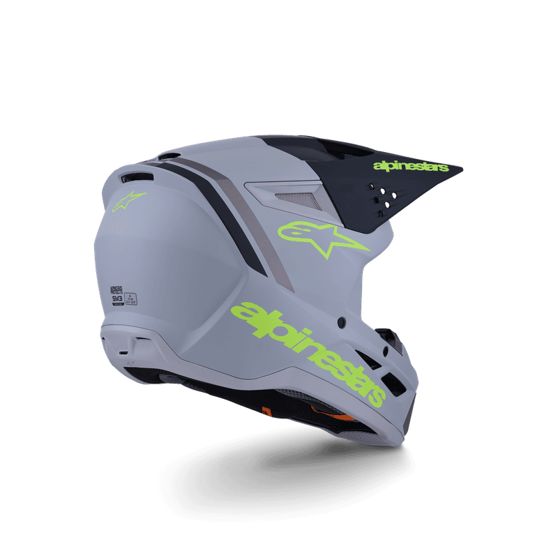 Alpinestars S-M3 Radium hjelm grå/svart/fluo gul matt