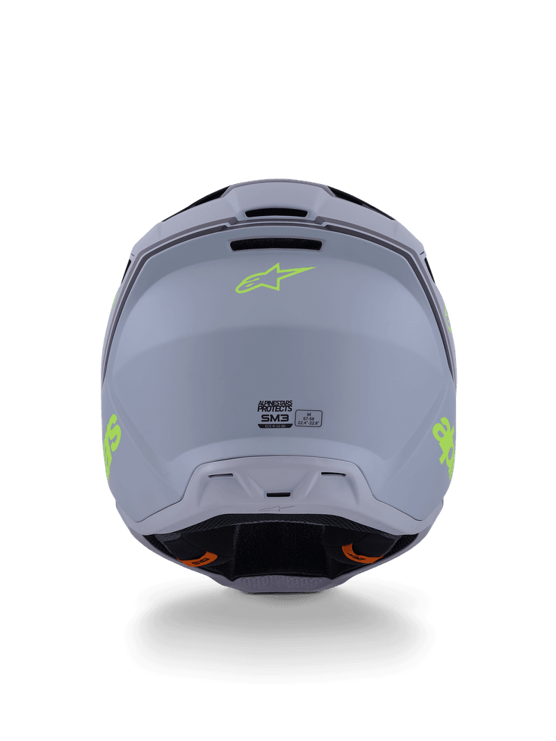 Alpinestars S-M3 Radium hjelm grå/svart/fluo gul matt