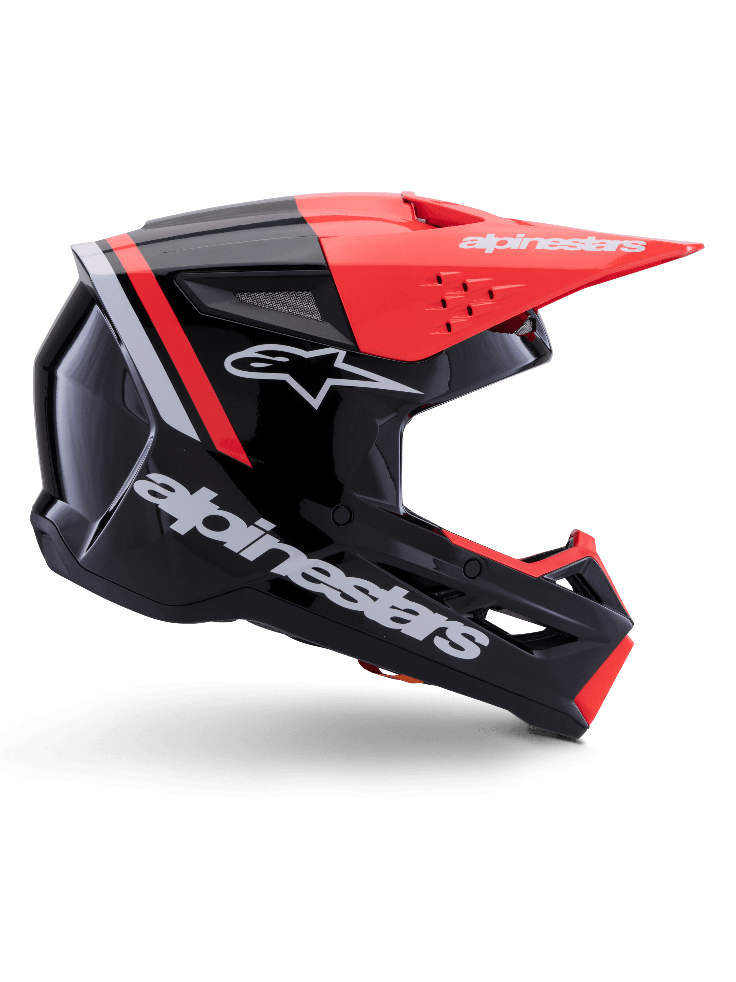 Alpinestars S-M3 Radium hjelm svart/fluo rød/hvit