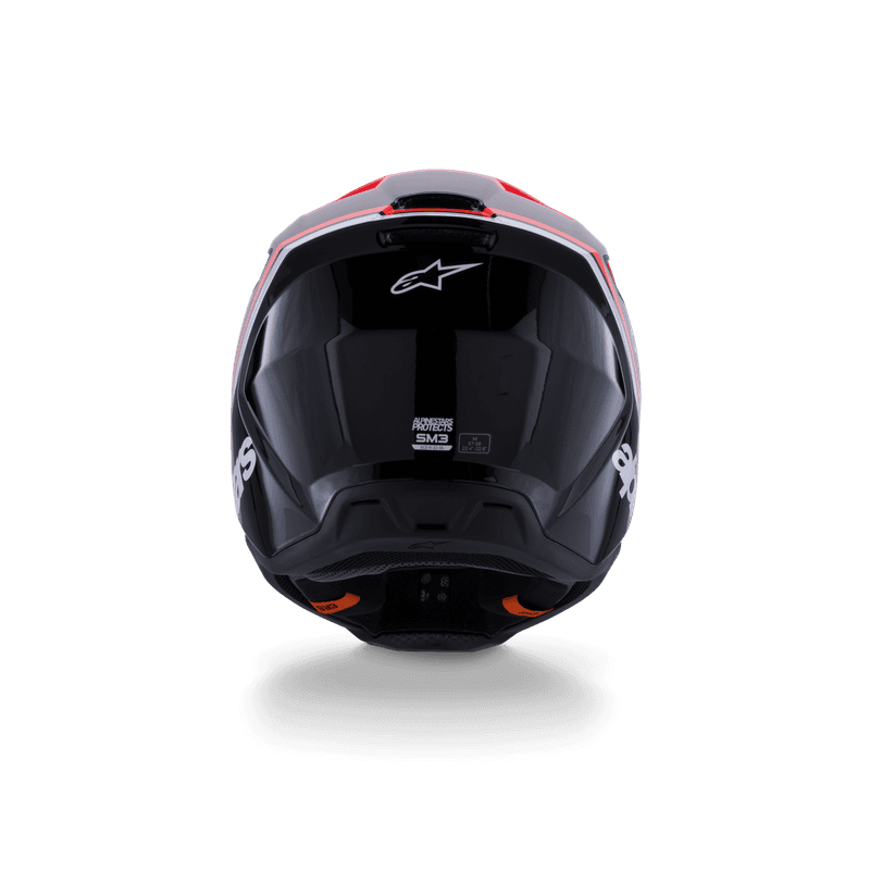 Alpinestars S-M3 Radium hjelm svart/fluo rød/hvit