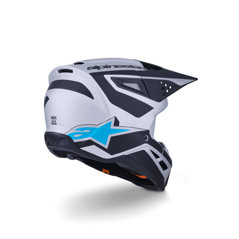 Alpinestars S-M3 Heat hjelm sølv/blå/svart matt