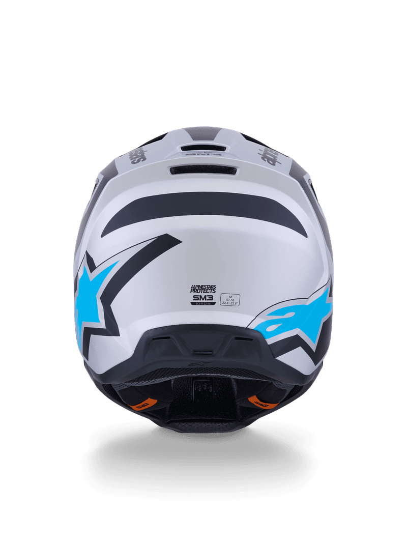 Alpinestars S-M3 Heat hjelm sølv/blå/svart matt