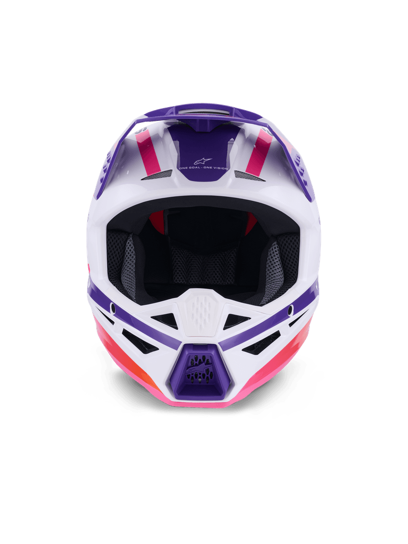 Alpinestars S-M3 Heat hjelm hvit/lilla/rosa