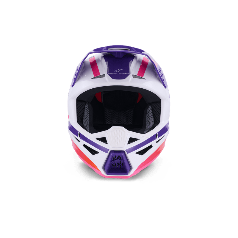 Alpinestars S-M3 Heat hjelm hvit/lilla/rosa
