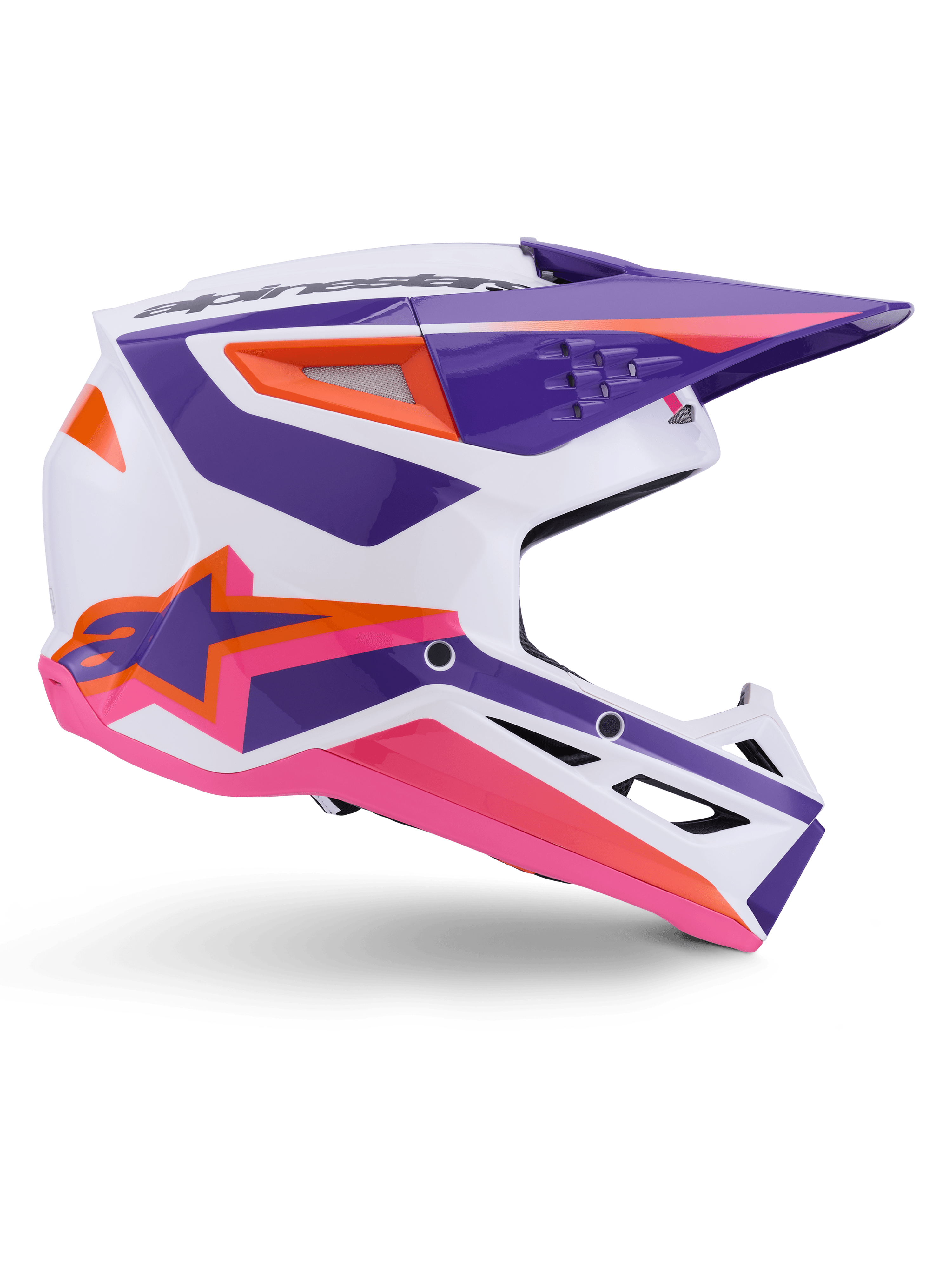 Alpinestars S-M3 Heat hjelm hvit/lilla/rosa