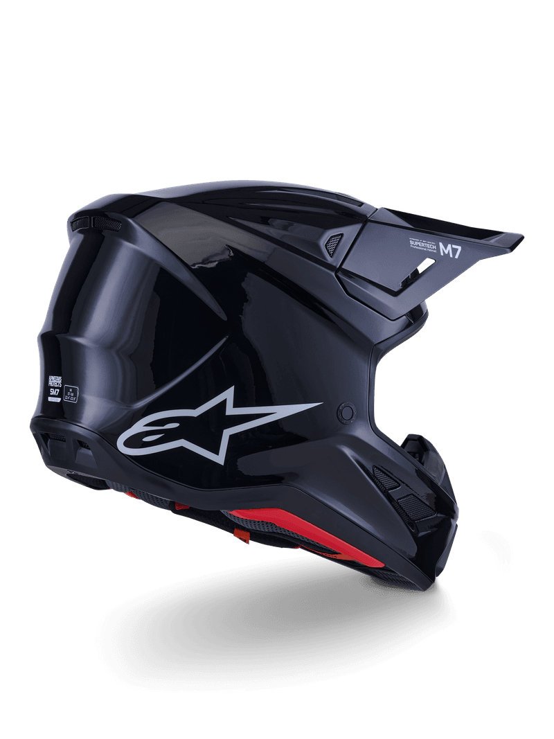 Alpinestars S-M7 Solid hjelm svart blank